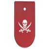 NDZ Performance Magazine Base Plate Finger Extension for CZ P10 S, SC, C, F  Fits 9mm 10 Rd Magazines  Anodized Aluminum  Laser Engraved  Made in USA, Red, Skull and Crossbones Jolly Roger view 1