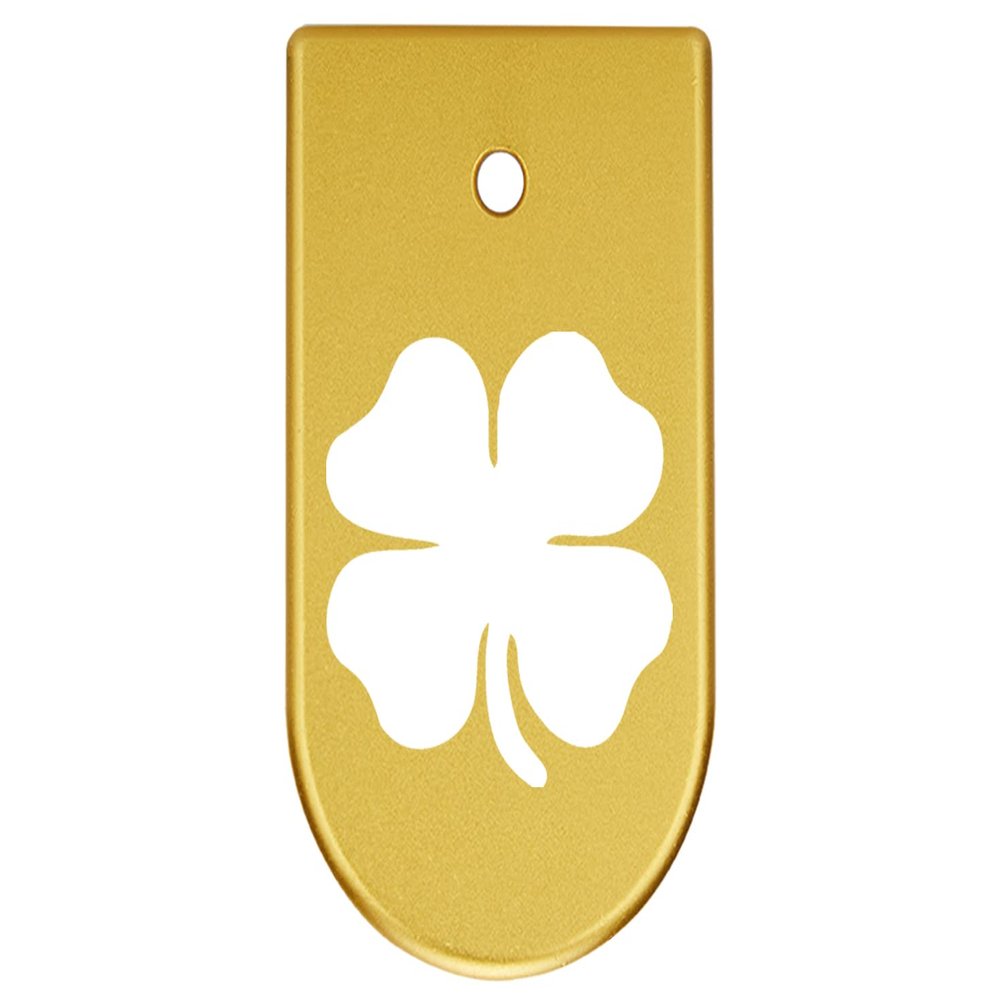 NDZ Performance Magazine Base Plate Finger Extension for CZ P10 S, SC, C, F  Fits 9mm 10 Rd Magazines  Anodized Aluminum  Laser Engraved  Made in USA, Gold, 4 Leaf Clover