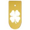 NDZ Performance Magazine Base Plate Finger Extension for CZ P10 S, SC, C, F  Fits 9mm 10 Rd Magazines  Anodized Aluminum  Laser Engraved  Made in USA, Gold, 4 Leaf Clover view 1