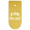 NDZ Performance Magazine Base Plate Finger Extension for CZ P10 S, SC, C, F  Fits 9mm 10 Rd Magazines  Anodized Aluminum  Laser Engraved  Made in USA, Gold, 9/11 Never Forget Text Arch view 1