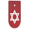 NDZ Performance Magazine Base Plate Finger Extension for CZ P10 S, SC, C, F  Fits 9mm 10 Rd Magazines  Anodized Aluminum  Laser Engraved  Made in USA, Red, Star of David Mogen Dovid view 1