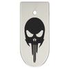 NDZ Performance Magazine Base Plate Finger Extension for CZ P10 S, SC, C, F  Fits 9mm 10 Rd Magazines  Anodized Aluminum  Laser Engraved  Made in USA, Silver, NDZ Skull 1 view 1