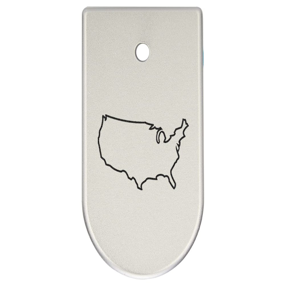 NDZ Performance Magazine Base Plate Finger Extension for CZ P10 S, SC, C, F  Fits 9mm 10 Rd Magazines  Anodized Aluminum  Laser Engraved  Made in USA, Silver, US Country Outline
