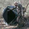 Primos Hunting Primos Hide-N-Sneak Hunting Blind, 270 Degree Ground Blind with Silent Slide Windows in Veil Camo view 4