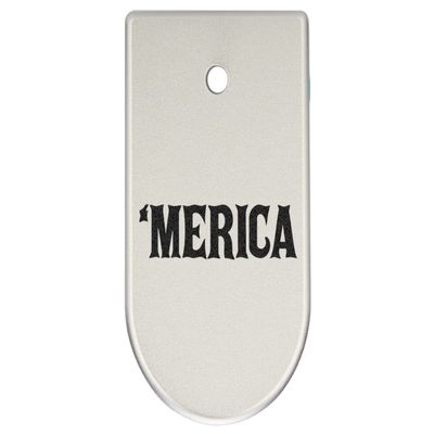 NDZ Performance Magazine Base Plate Finger Extension for CZ P10 S, SC, C, F  Fits 9mm 10 Rd Magazines  Anodized Aluminum  Laser Engraved  Made in USA, Silver, Merica