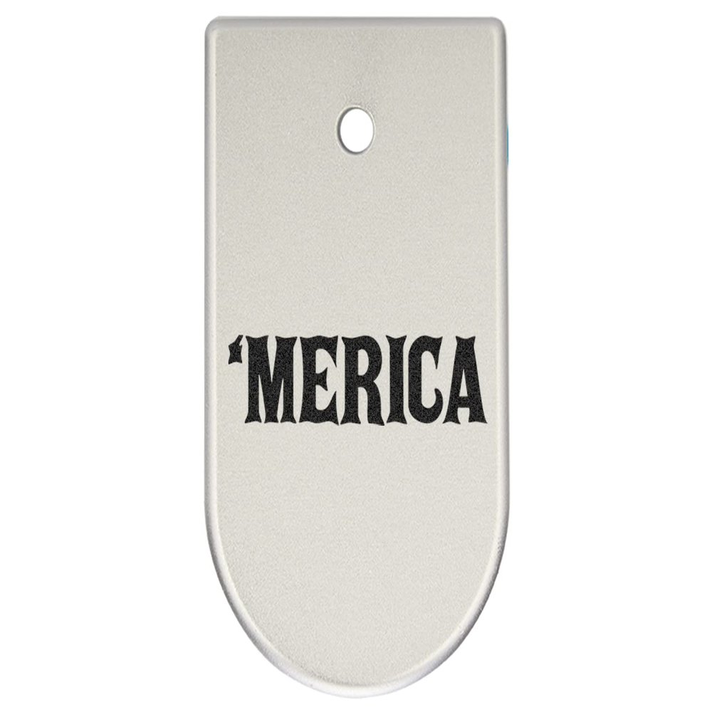 NDZ Performance Magazine Base Plate Finger Extension for CZ P10 S, SC, C, F  Fits 9mm 10 Rd Magazines  Anodized Aluminum  Laser Engraved  Made in USA, Silver, Merica