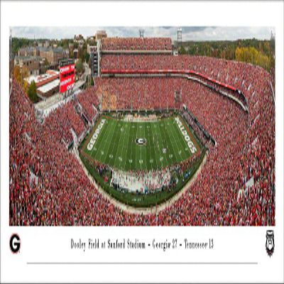 Georgia Bulldogs Football - Unframed 40 x 13.5 Poster by Blakeway Panoramas