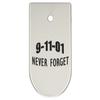 NDZ Performance Magazine Base Plate Finger Extension for CZ P10 S, SC, C, F  Fits 9mm 10 Rd Magazines  Anodized Aluminum  Laser Engraved  Made in USA, Silver, 9/11 Never Forget Text Arch view 1
