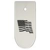 NDZ Performance Magazine Base Plate Finger Extension for CZ P10 S, SC, C, F  Fits 9mm 10 Rd Magazines  Anodized Aluminum  Laser Engraved  Made in USA, Silver, US Wave Flag view 1