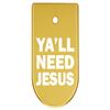 NDZ Performance Magazine Base Plate Finger Extension for CZ P10 S, SC, C, F  Fits 9mm 10 Rd Magazines  Anodized Aluminum  Laser Engraved  Made in USA, Gold, Y'all Need Jesus Text view 1