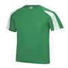 AWDis Just Cool JC003 Contrast Cool T-Shirt - Kelly Green/Arctic White - S view 1
