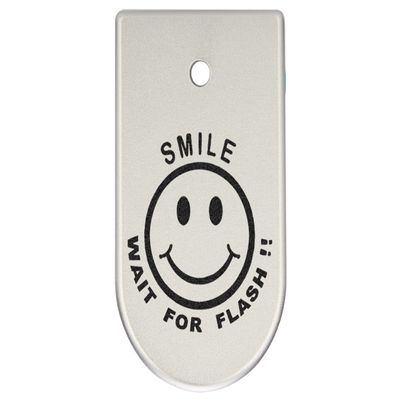 NDZ Performance Magazine Base Plate Finger Extension for CZ P10 S, SC, C, F Fits 9mm 10 Rd Magazines Anodized Aluminum Laser Engraved Made in USA, Silver, Smile Wait for Flash Smiley