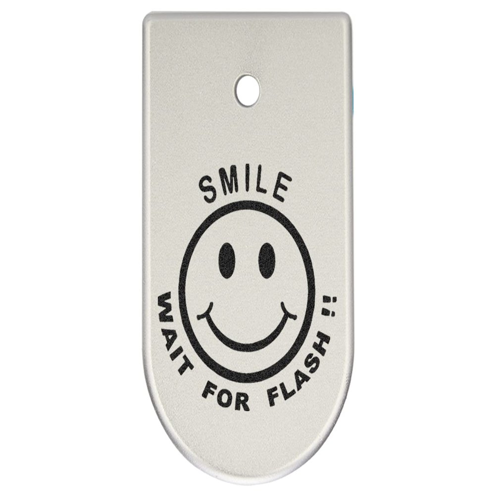 NDZ Performance Magazine Base Plate Finger Extension for CZ P10 S, SC, C, F  Fits 9mm 10 Rd Magazines  Anodized Aluminum  Laser Engraved  Made in USA, Silver, Smile Wait for Flash Smiley
