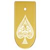 NDZ Performance Magazine Base Plate Finger Extension for CZ P10 S, SC, C, F  Fits 9mm 10 Rd Magazines  Anodized Aluminum  Laser Engraved  Made in USA, Gold, Ace of Spades view 1