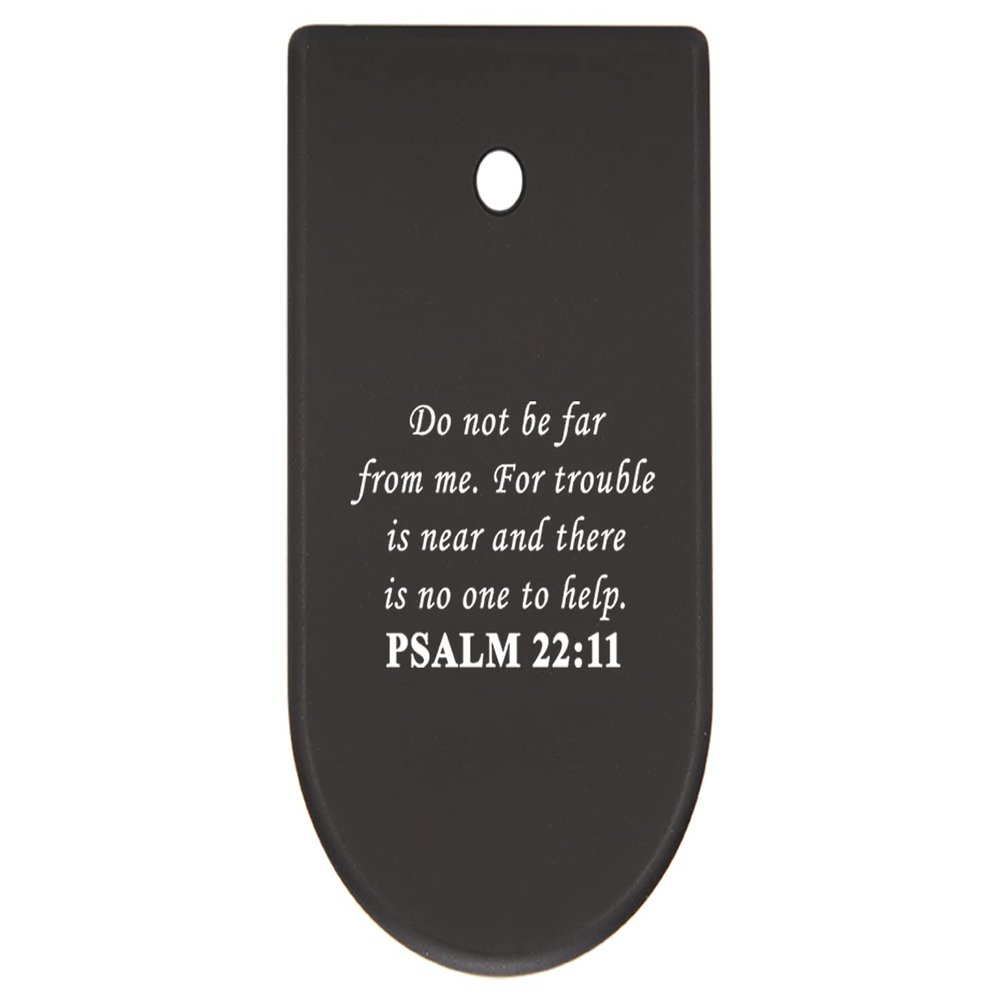 NDZ Performance Magazine Base Plate Finger Extension for CZ P10 S, SC, C, F  Fits 9mm 10 Rd Magazines  Anodized Aluminum  Laser Engraved  Made in USA, Black, Bible Psalm 22:11