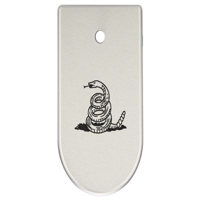 NDZ Performance Magazine Base Plate Finger Extension for CZ P10 S, SC, C, F  Fits 9mm 10 Rd Magazines  Anodized Aluminum  Laser Engraved  Made in USA, Silver, Don't Tread On Me Snake Only