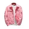 Men Slim Fit Cotton Denim Jacket Red White Black Ripped Hole Jean Coats Plus Size Streetwear Outerwear view 1