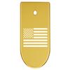 NDZ Performance Magazine Base Plate Finger Extension for CZ P10 S, SC, C, F  Fits 9mm 10 Rd Magazines  Anodized Aluminum  Laser Engraved  Made in USA, Gold, US Flag view 1