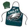Mojo Licensing Philadelphia Eagles Apron Chef Hat Set Full Color Universal Size Tie Back Grilling Tailgate BBQ Cooking Host view 1