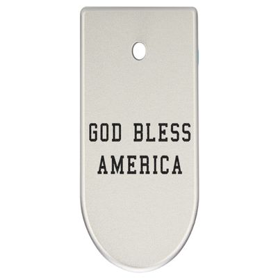 NDZ Performance Magazine Base Plate Finger Extension for CZ P10 S, SC, C, F  Fits 9mm 10 Rd Magazines  Anodized Aluminum  Laser Engraved  Made in USA, Silver, God Bless America Text