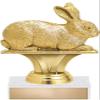 Crown Awards 5.25" Rabbit Trophy On White Marble Base, Rabbit Award with Custom Engraving 20 Pack view 1
