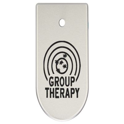 NDZ Performance Magazine Base Plate Finger Extension for CZ P10 S, SC, C, F  Fits 9mm 10 Rd Magazines  Anodized Aluminum  Laser Engraved  Made in USA, Silver, Group Therapy Target