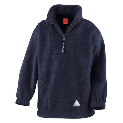 Result R33JY Kids Zip Neck Polartherm Fleece - Navy - 8-10 Years