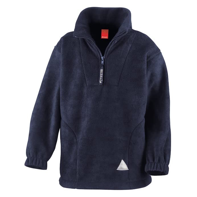 Result R33JY Kids Zip Neck Polartherm Fleece - Navy - 8-10 Years