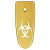 NDZ Performance Magazine Base Plate Finger Extension for Smith & Wesson M&P Shield EZ 9mm, Laser Engraved Aluminum in Gold - Biohazard view 1