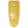 NDZ Performance Magazine Base Plate Finger Extension for Smith & Wesson M&P Shield EZ 9mm, Laser Engraved Aluminum in Gold - Rose Swoosh Petals view 1