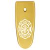 NDZ Performance Magazine Base Plate Finger Extension for Smith & Wesson M&P Shield EZ 9mm, Laser Engraved Aluminum in Gold - Fire Department Emblem view 1