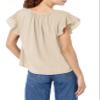 VELVET BY GRAHAM & SPENCER Women's Remi Cotton Slub Mix Top, Sand, Large view 2