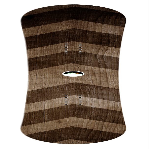 Snowboard Wrap 371 - Wood Modern Lines Snowboard Graphic Decal - Laporte Graphics - Includes Application Squeegee - 14 inch x 65 inch fits Most Snowboards