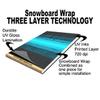 Snowboard Wrap 371 - Wood Modern Lines Snowboard Graphic Decal - Laporte Graphics - Includes Application Squeegee - 14 inch x 65 inch fits Most Snowboards view 4