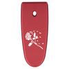 NDZ Performance Magazine Base Plate Finger Extension for Smith & Wesson M&P Shield EZ 9mm, Laser Engraved Aluminum in Red - Rose Swoosh Petals view 1