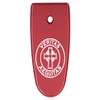 NDZ Performance Magazine Base Plate Finger Extension for Smith & Wesson M&P Shield EZ 9mm, Laser Engraved Aluminum in Red - Celtic Cross Veritas Aequitas Circle view 1