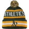 47 MLB Unisex-Adult Primary Logo Bering Cuffed Knit Pom Beanie Hat One Size (Oakland Athletics) view 1