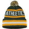 47 MLB Unisex-Adult Primary Logo Bering Cuffed Knit Pom Beanie Hat One Size (Oakland Athletics) view 2