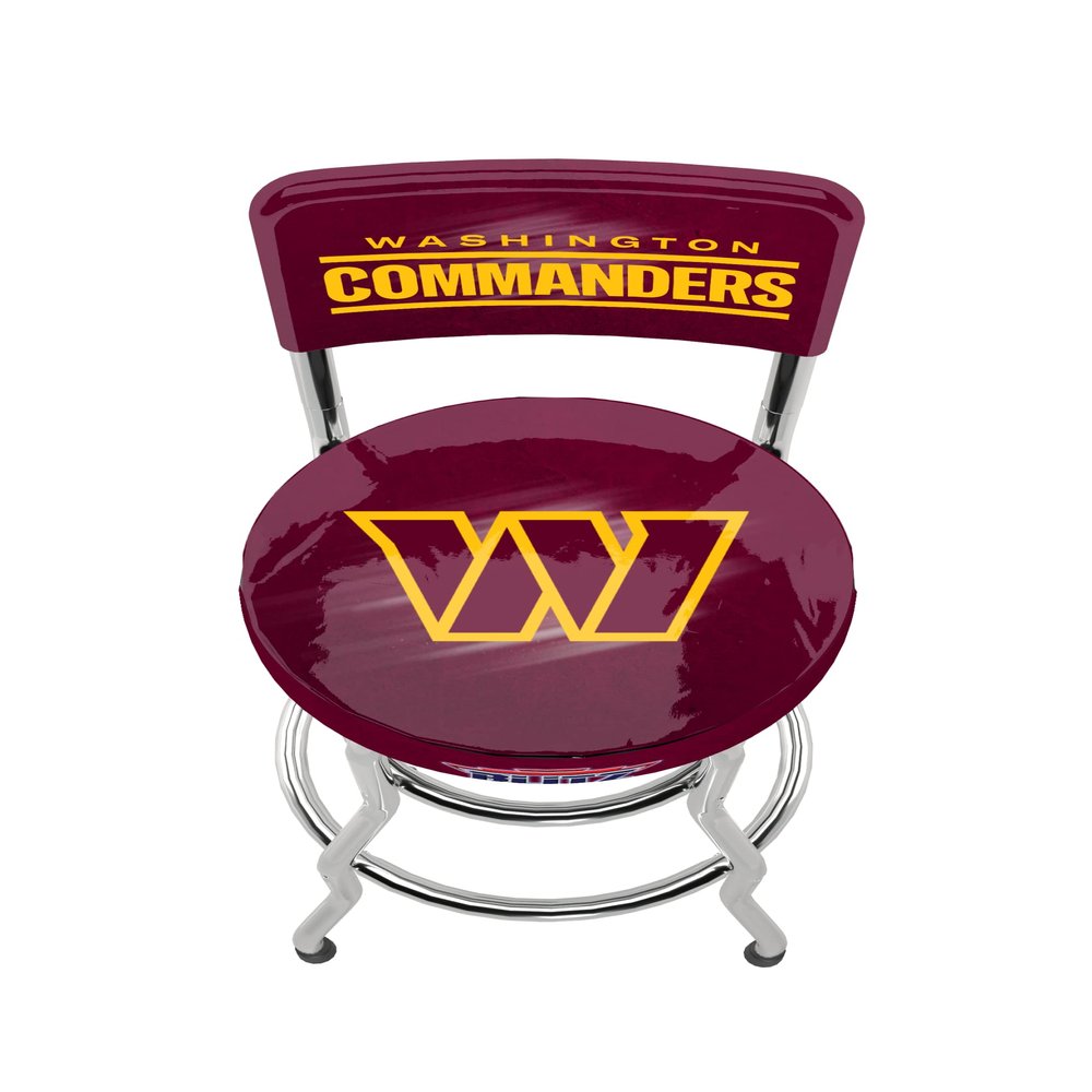 ARCADE1UP NFL Blitz High Back Stool with Adjustable Height and Swiveling Padded Seat (Washington Commanders)