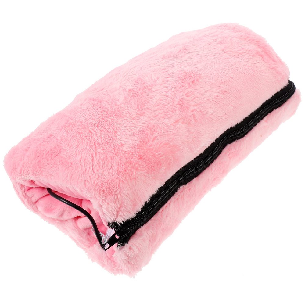VOSAREA Faux Fur Hand Winter Electric Heating Warmer Pillow Hand Muffs USB Charging Warm Winter Muffs for Women Girls (Pink)