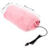 VOSAREA Faux Fur Hand Winter Electric Heating Warmer Pillow Hand Muffs USB Charging Warm Winter Muffs for Women Girls (Pink) view 2