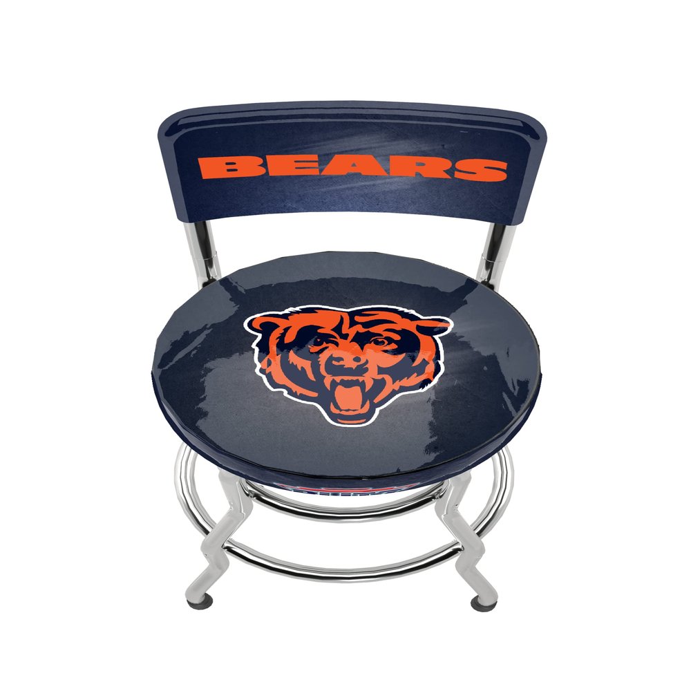 ARCADE1UP NFL Blitz High Back Stool with Adjustable Height and Swiveling Padded Seat (Chicago Bears)