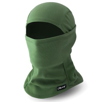 Oliumt Balaclava Ski Mask, Warm, Breathable & Lightweight, Full Coverage Fleece Winter Face Mask for Men & Women (Army Green)