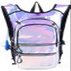 Hydration Backpack Pack with Cool Lights, 2L Water Bladder, Lightweight Bag for Running, Hiking, Bike, Climbing, Music Festival Essential, and Rave (Holographic-Blue) view 1