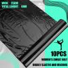 Yinder 10 Rolls 60 Meters Plastic Body Wrap Stomach Osmotic Wraps Film Skinny Belly Wrap Abdomen Waist Workout Sweat Enhancer Cellulite Saran for Sauna Exercise Waist Hot Burning, Black view 2