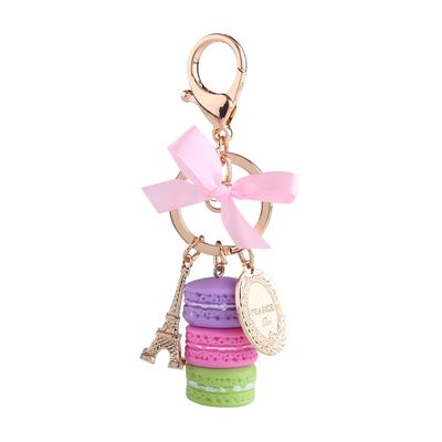 POCREATION Cute Alloy Macaron Key, Bag Charms For Handbags Colorful Alloy Eiffel Tower Keychain Keyring, Eiffel Tower Keychain For Bag Pendant Car Charm decoration ()