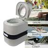 HTTMT 24L Portable Toilet 6 Gallon Flush Travel Camping Outdoor/Indoor Commode Potty Gray view 2