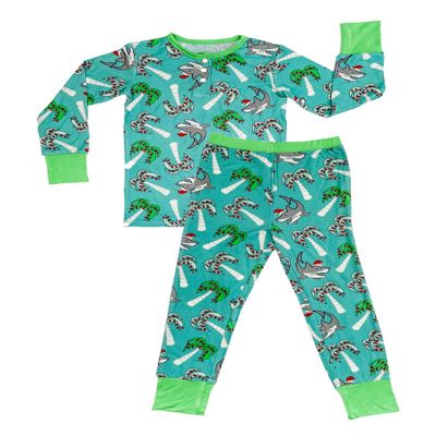 Florida Kid Co. Jawlly Two Piece Christmas Pajama Set for Toddlers, made with Viscose from Bamboo and Spandex