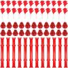 Sosation 72 Pcs Cheerleading Pom Poms Hand Clappers and Thunder Sticks Cheerleading Cheering Sticks Pompoms for Christmas Party Favors Sports Cheers Ball Dance Basketball Football Noisemakers (Red) view 1