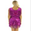 Kvysinly Women Ballroom Dress Sequin Dance Tassel Fringe Flapper Dress Salsa Latin Dance Performance Dancewear Rose X-Large view 2